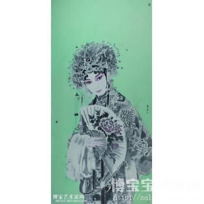 京剧人物杨贵妃 写意人物画 肖蓝作品 类别: 写意人物画