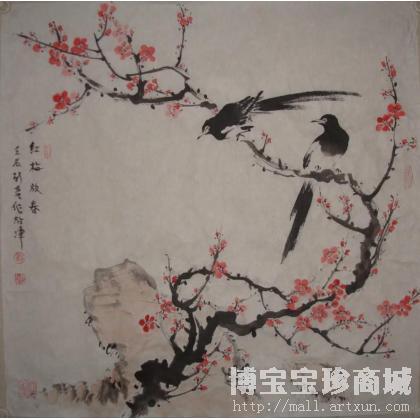 刘新尧 梅雀图 类别: 国画花鸟作品